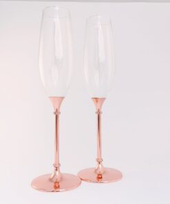 Rose gold pezsgős poharak